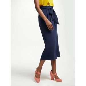 Boden Melina Paperbag Midi Skirt - Navy 10